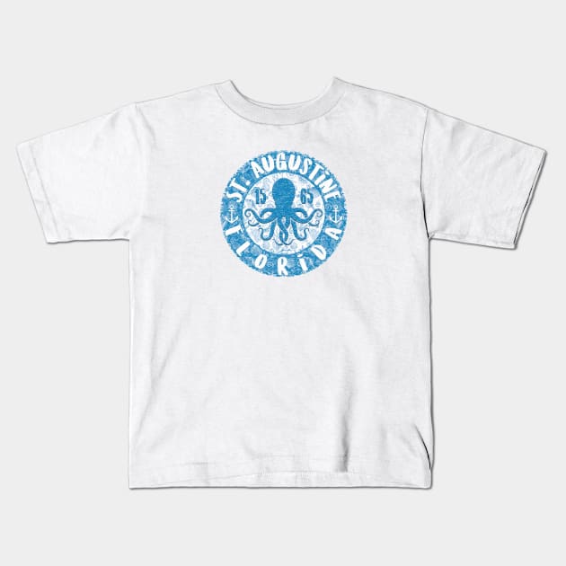 St. Augustine, Florida, with Octopus Kids T-Shirt by jcombs